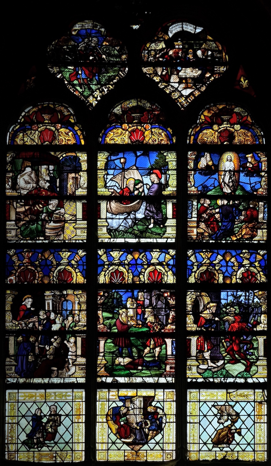 Vitrail de St Jacques Maj. - Coll. N.D. en Vaux - Châlons-en-Champagne 51