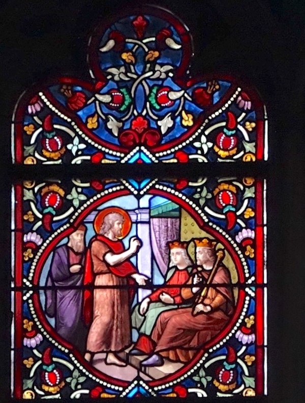 [7] Jean reproche leur conduite à Hérode et Hériodade.<br>Eglise St Leu St Gilles - Paris (1)