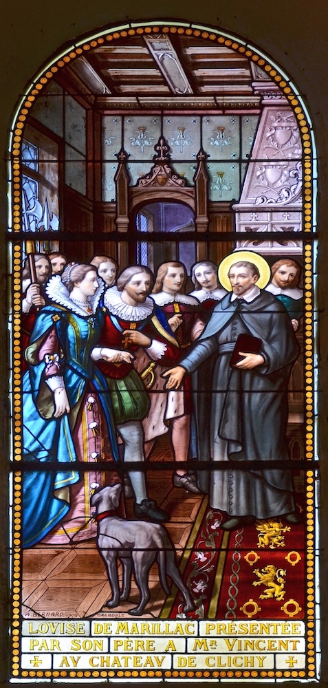 Louise de Marillac présentée par son père à St Vincent de Paul<br>Eglise St Vincent de Paul - Clichy 92