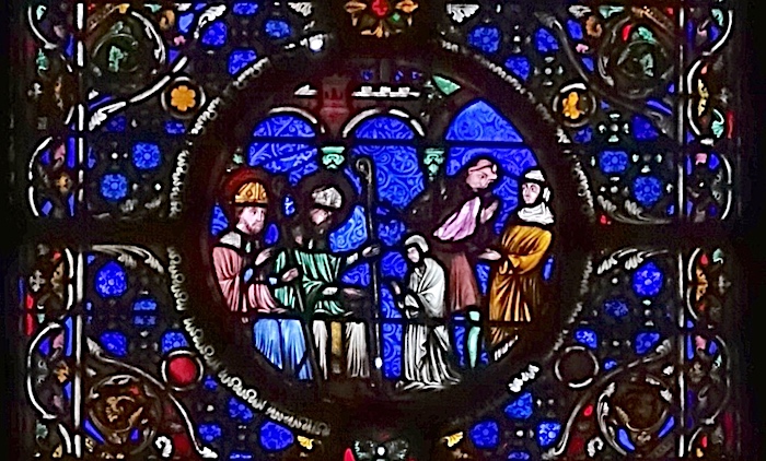 [4] Ste-Geneviève à genoux devant saint Loup et saint Germain