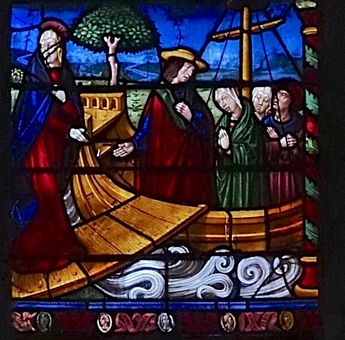[10] Marie-Madeleine est embarquée sur un bateau sans gouvernail<br>Eglise Sainte Madeleine - Troyes 10