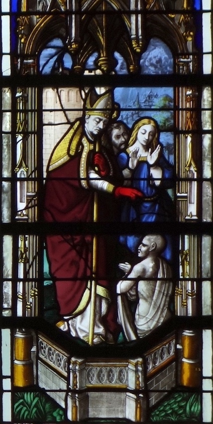 Résurrection d'un mort par saint Martin<br>Abbatiale Saint Ouen - Rouen 76