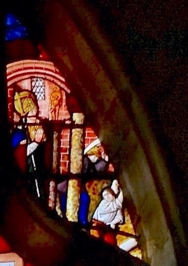 [8] Saint Martin fait briser une idole.<br>Eglise Saint Florentin - Saint Florentin 89