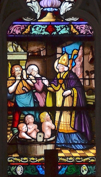 [5] Nicolas et les enfants dans le saloir.<br>Eglise Saint Nicolas - Troyes 10