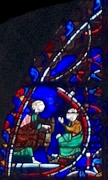 [23] Saint Paul apparaît à Platilde et lui remet le voile.<br>Cathédrale Notre-Dame - Rouen 76