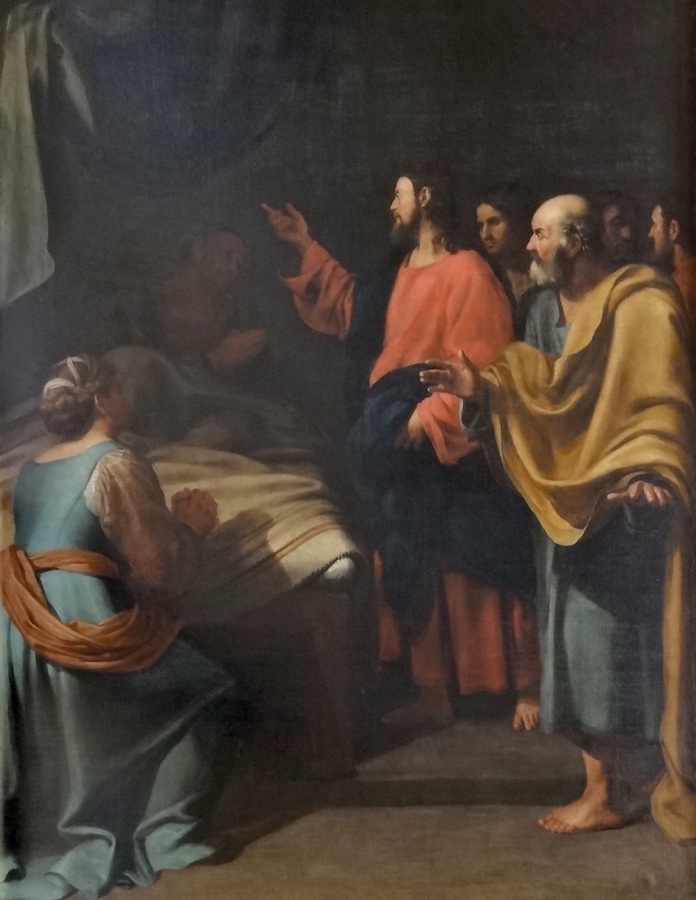 Jésus guérit la belle mère de Pierre<br>Eglise Saint Jacques du haut-pas - Paris (5)
