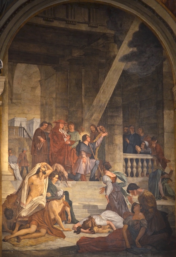 Saint Roch priant pour la guérison des pestiférés<br>Eglise Saint Sulpice - Paris (6)