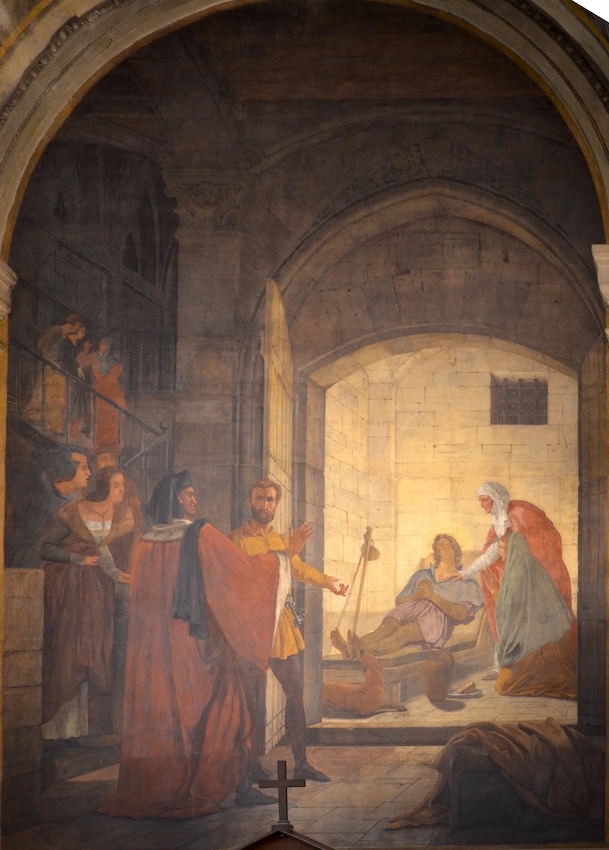 Mort de Saint Roch dans la prison<br>Eglise Saint Sulpice Paris (6)