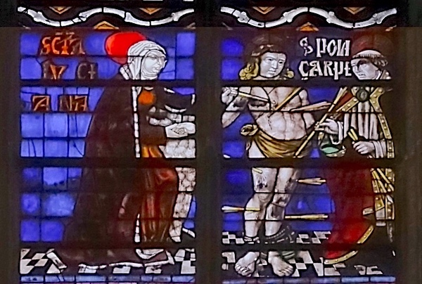 [9] Sainte Lucine et Policarpe retirent les flèches